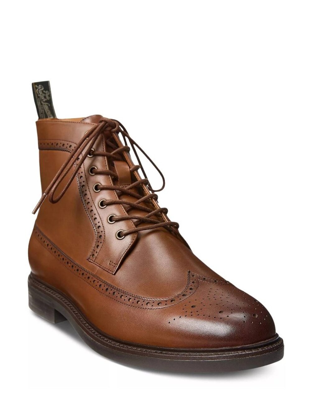 NEW Polo Ralph Lauren Men's Leather Wingtip Boots - Size 9.5M